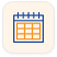 Icon displaying a calendar.