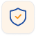 Icon displaying a shield with a check mark.